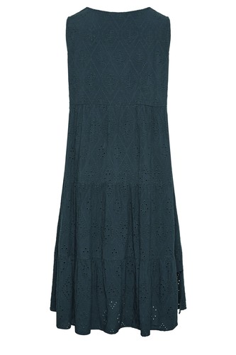 BUMP IT UP MATERNITY Plus Size Curve Green Tiered Broderie Dress - Picture 8 of 28