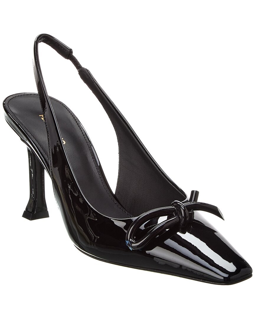 Женские туфли-лодочки с лакированной подошвой Ferragamo Arlene Bow, черные, 8 C