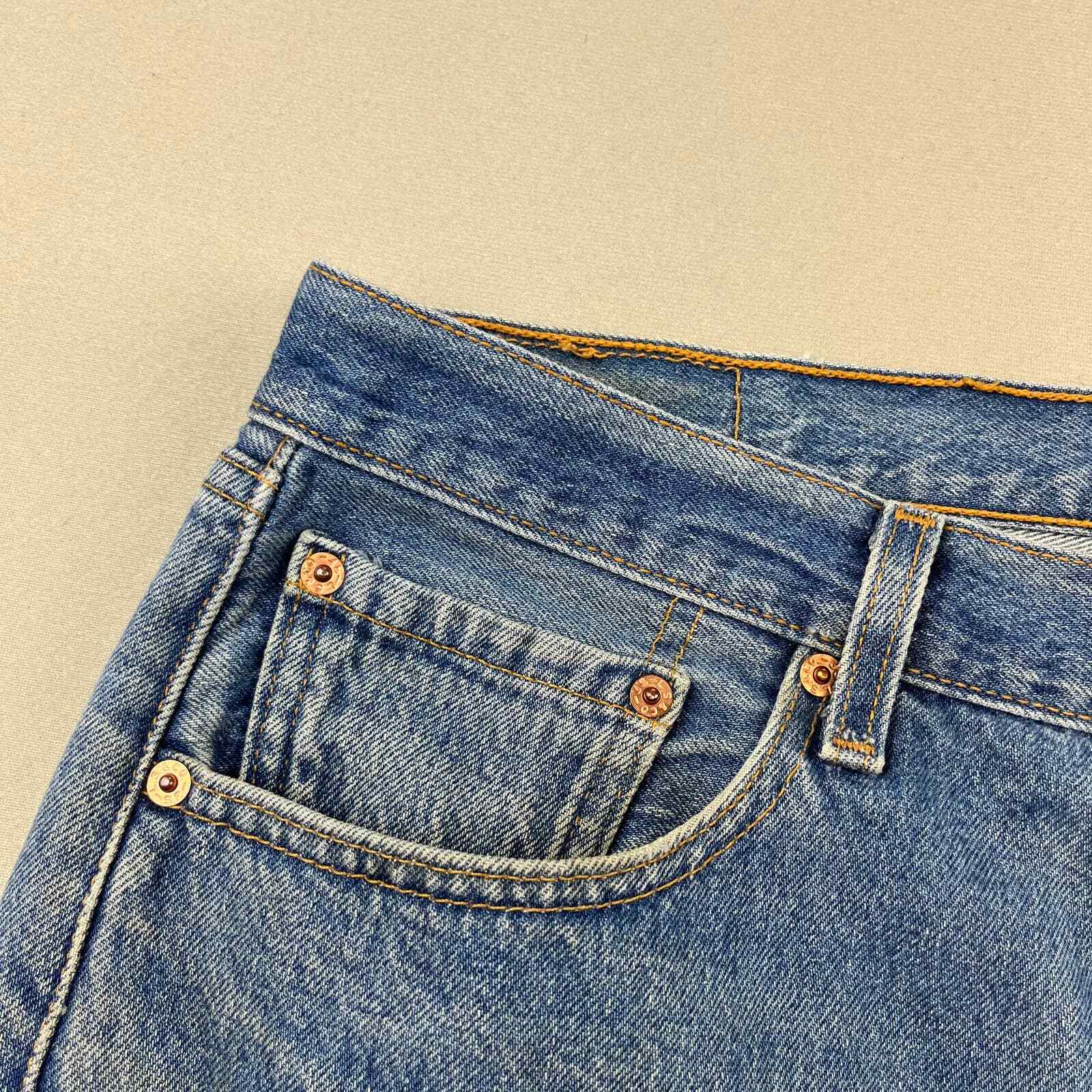 Vintage 2002 Levis 501 Original Fit Blue Denim Jeans Mens 38x30 ...