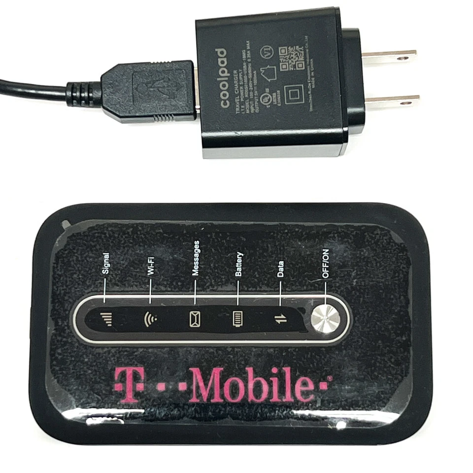 T-Mobile Coolpad Surf CP332A Black WiFi HotSpot Modem, Up to 15 Devices, 4G LTE - Image 3 of 4