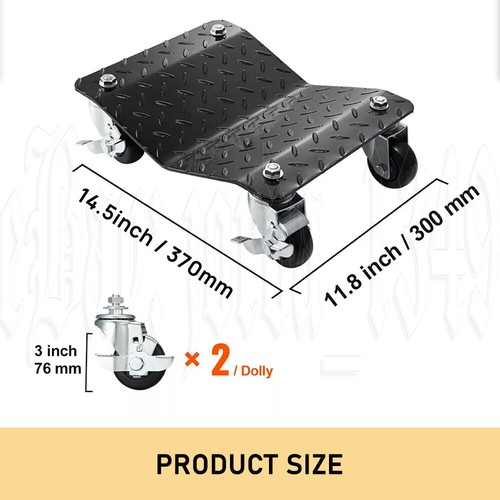 Car Dolly Wheel Tire Moving 4pcs Heavy Duty Skate Auto Repair Jack 3000lbs Load - Picture 5 of 12