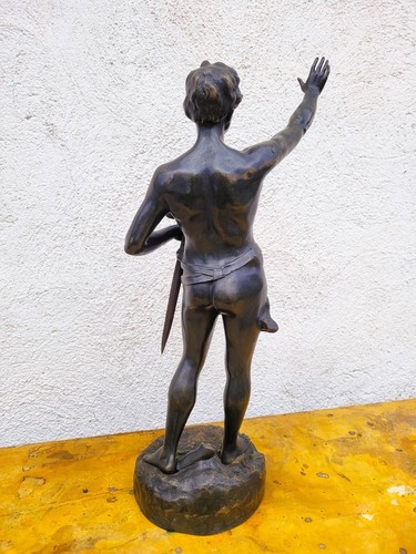 Ruffony, Le Serment, Sculpture En Bronze Signée, Fin XIXème Debut XXème Siècle - Picture 2 of 15