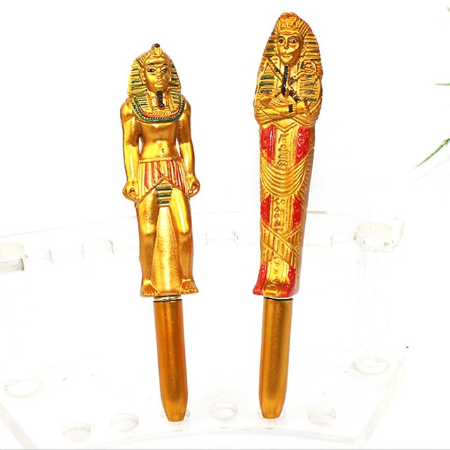 Egyptian Pharaoh Blue Ink Ballpoint Pen Hot Stamping Mummy Writing Ballpoint ql JV10856 Egyptian Pharaoh Blue Ink Ballpoint Pen Hot Stamping Mummy Writing Ballpoint ql JV10856