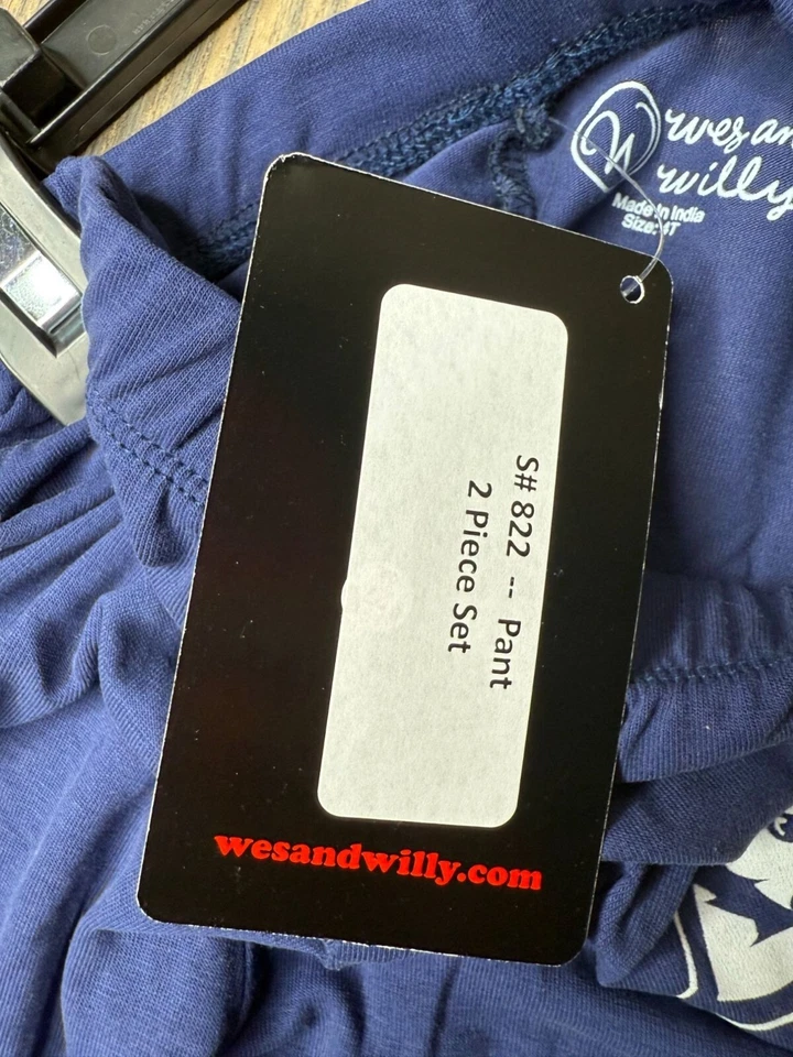 Leggings juveniles Creighton Bluejays de Wes & Willy talla 4T mezcla de algodón azul marino Foto 4 de 4