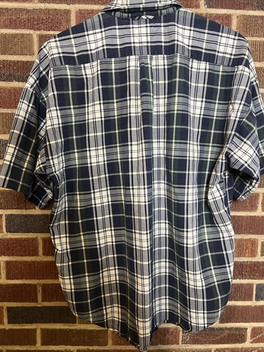 Tommy Hilfiger Hemd XL Button Down grün kariert Gr. XL Vintage 90er Seersucker - Bild 4 von 5