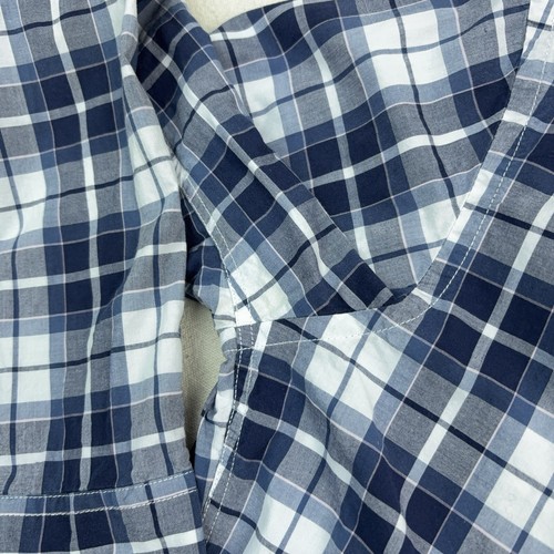 American Eagle Shirt Mens XS Plaid Button Down Long Sleeve Navy Pink White AEO - Picture 13 of 14