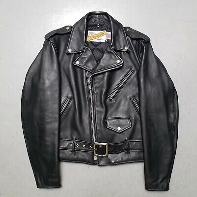 Vtg 70s SCHOTT PERFECTO Black Leather Motorcycle Jacket Sz Vtg 70s SCHOTT PERFECTO Black Leather Motorcycle Jacket Sz