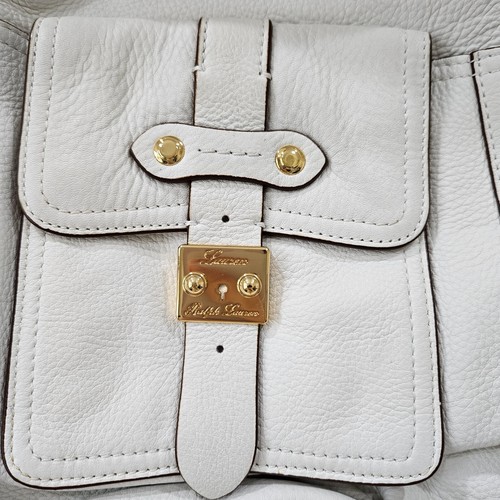 Lauren Ralph Lauren Governors Lodge Leather Shoulder Bag White Large Hobo Casual - Picture 3 of 15