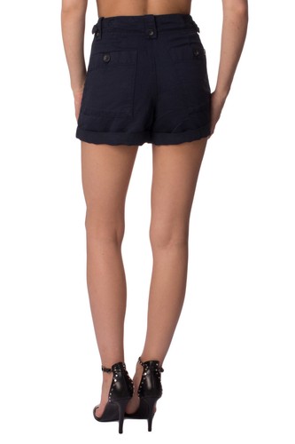 $180 Authentic DIESEL Women's Linen Blend Light Roll-Up Cuffs S-BRAQUE Shorts - Picture 6 of 8