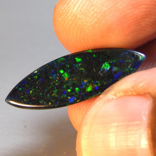 4.31Cts Natural Color Play Ethiopian Black Opal Marquise Cabochon Loose Gemstone - Picture 2 of 5