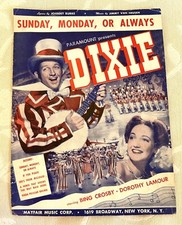 1943 Sunday, Monday or Always from Dixie Sheet Music Bing CrosbyDorothy Lamour
