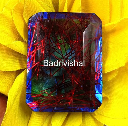 Rutilated Quartz Certified 198 Ct Emerald Cut Bi-Color Gems Hurry Up Now 4JUI - Picture 7 of 9