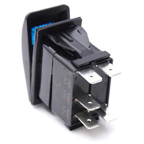 12V Bar Carling Rocker Toggle Switch Blue LED Light Lamp Car Boat Truck Sales - Picture 2 of 18