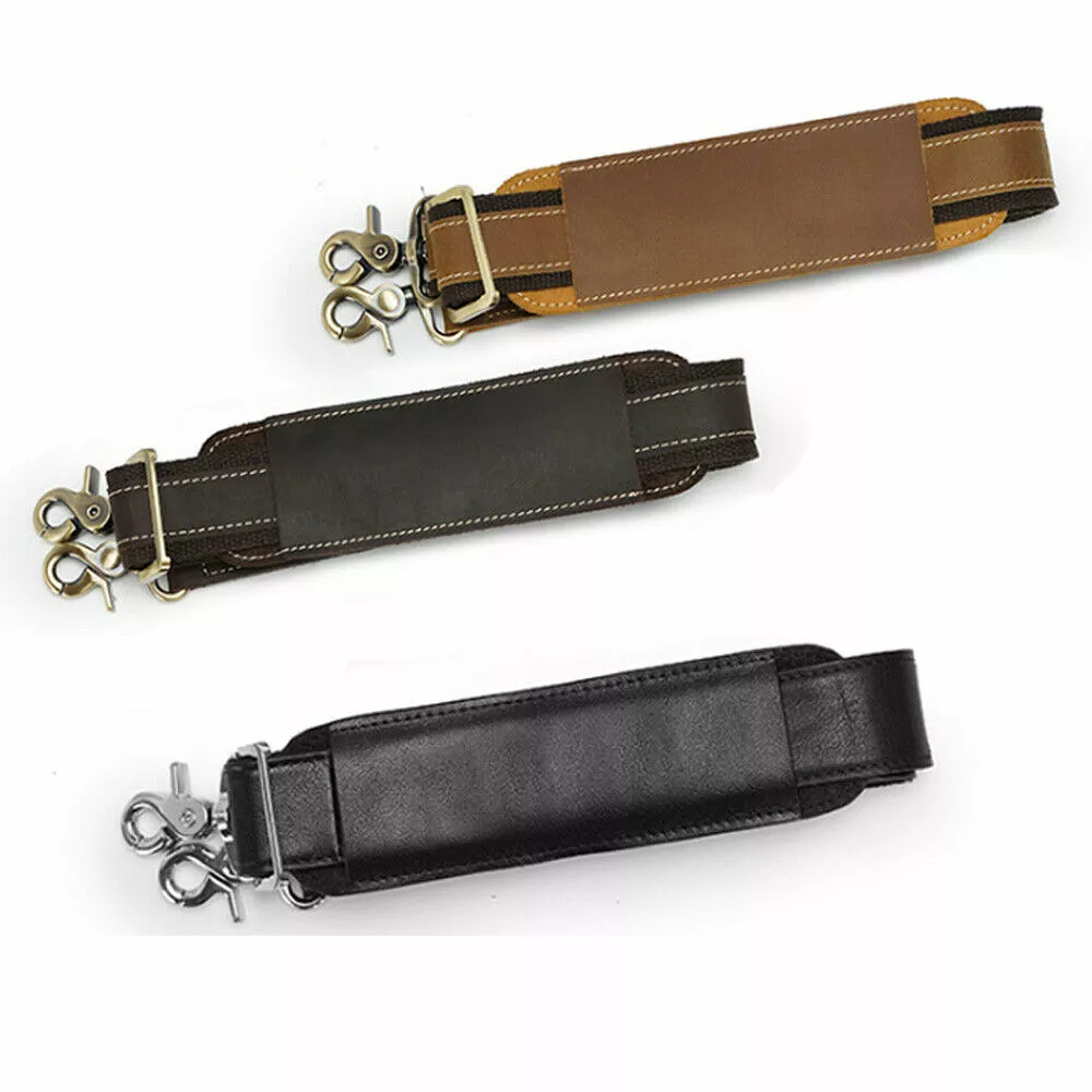 Genuine Leather Replacement Shoulder Strap for Briefcase Luggage