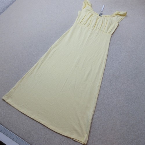 ASOS Maxi Dress Womens UK 10 Light Yellow Cotton Sleeveless Casual EU 38 NWT - Picture 2 of 9