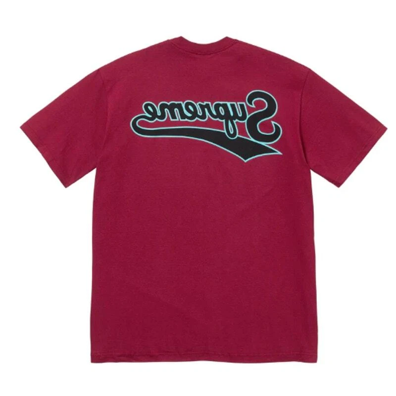 Tee shirt Supreme Backwards Cardinal Rouge Taille Grand NEUF EXPÉDIÉ MAINTENANT