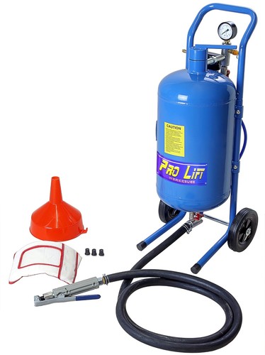 Mobiler Sandstrahler 17l Kessel + Schlauch Pistole Maske Strahlgerät SK5BJ W2216