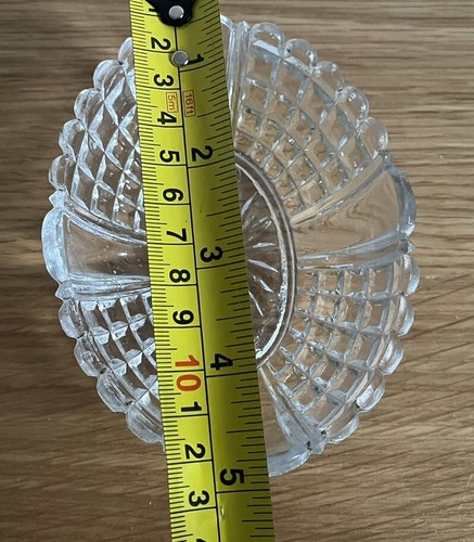 3 Pretty Clear Small Decorative Glass Bowls Serving Dishes 4/3.5 inch W 1 in H - Picture 10 of 14