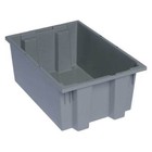 Quantum Storage Systems Snt200gy Stack & Nest Storage Container, 6 Gal, 19-1/2
