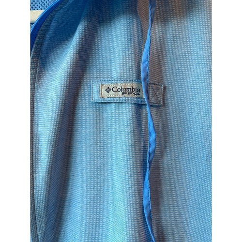 Camisa Pullover COLUMBIA PFG Ligera 1/2 Cremallera Azul Talla Grande - Imagen 3 de 10