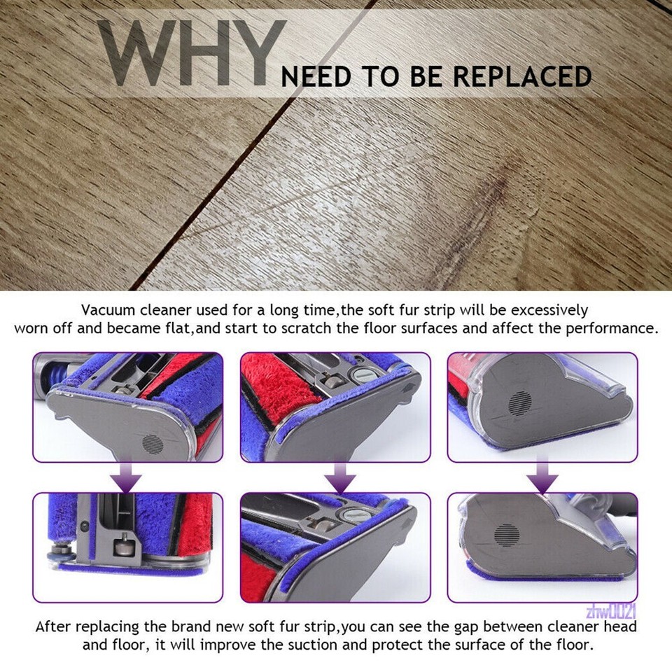 5Pcs/set Plush Strips Accessories For Dyson V6,V7 Vacuum Cleaner Spare