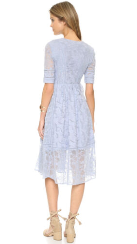 Free People Mountain Laurel Lace Crochet Dress Morning Mist Baby Blue 4 XS S NEW - Picture 4 of 12