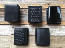 Tex Shoemaker Police EMS EMT Duty Black Leather Cigarette Multi Accessory Pouch