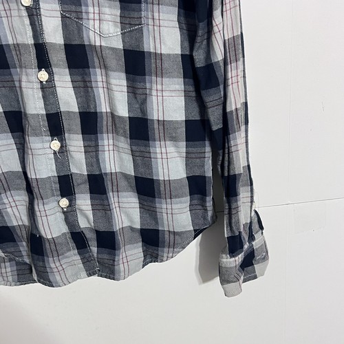 Joes Collection Womens Flannel Shirt Size XS Grey Plaid Long Sleeve Button Up - Picture 3 of 7