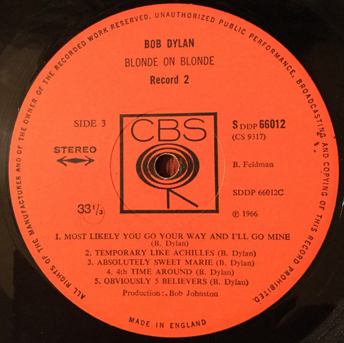 BOB DYLAN ~ Blonde On Blonde ~ 1967 UK CBS record label 14-track vinyl LP - Picture 9 of 10