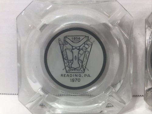 1970 Reading PA. Fire Department 1856-1970 Small Ashtrays - Picture 4 of 6