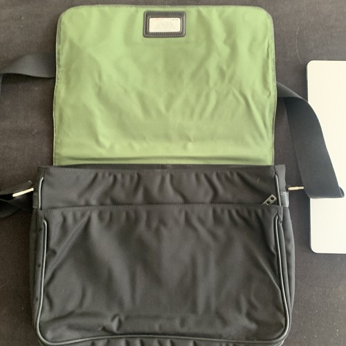 Knomo London black leather & Nylon laptop bag F 816762 - Picture 2 of 4