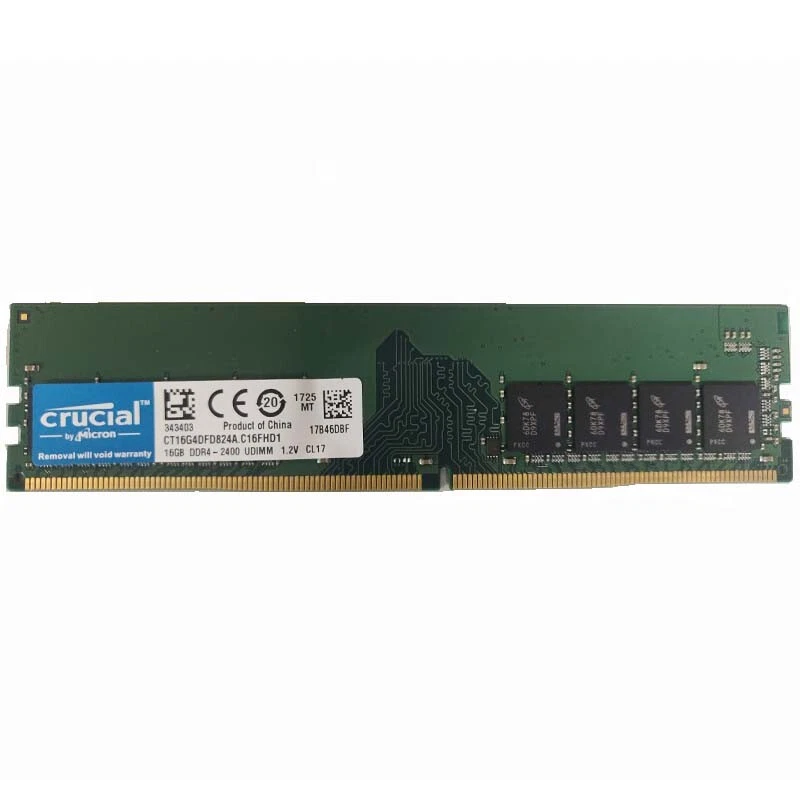 Crucial 4x16GB 1RX8 PC4-2400T DDR4 19200MHz 288Pin UDIMM Desktop Memory RAM" - Image 2 of 4