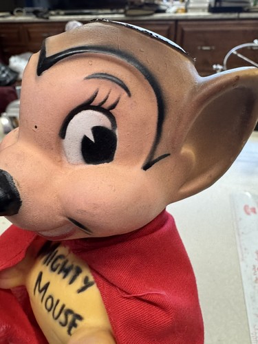 Vintage 10 Inch Vinyl Mighty Mouse Terrytoon Storage Find, Nice Shape - Picture 15 of 17