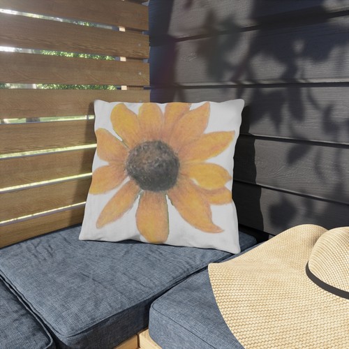 Black Eye Susan Wild Sunflower Outdoor Pillows Backyard Patio Decor UV-Resistant - Picture 4 of 5