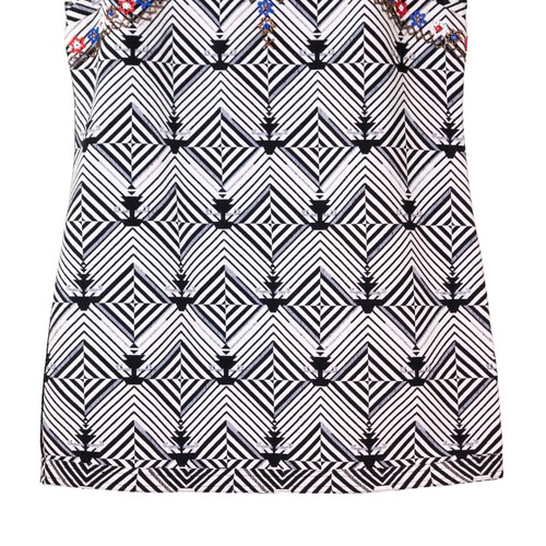 Free People Women's Dress Geometric Floral Beaded Embroidered Boho Shift L NWT - Picture 7 of 9