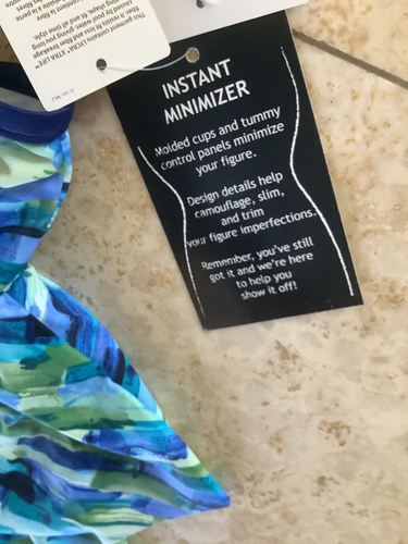 NUOVO CON ETICHETTE TAGLIA 10 MAXINE OF HOLLYWOOD SWIM TANKINI RET$64,00 BLU,GRN SOFTBRA - Foto 5 di 6