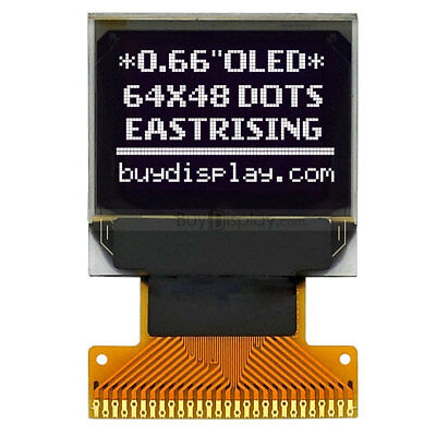 Blanco 0.66/" 4pin pantalla OLED pantalla IIC I2C SSD1306 64x48 para Adurino AVR STM32