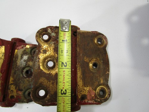Set 3 Antique Vintage Victorian Iron? Brass? Spring Load Screen Door Hinges - Picture 5 of 6
