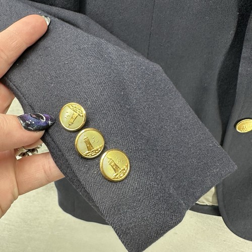 Vintage Lands End Charter Collection Mens Wool Blazer Mens M Button Preppy Dad - Picture 7 of 16