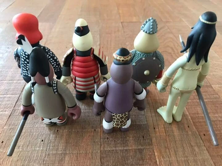 6set Silas AMOS TOY Figure James Jarvis Designer Toys Silas and Maria JAPAN
