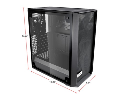 Fractal Design Meshify C Black Light Tint ATX High Airflow Compact Computer Case - Picture 4 of 12