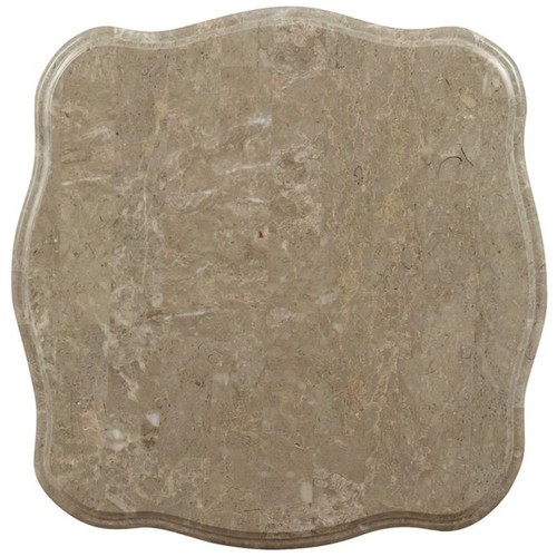 ACME Gorsedd Square Marble Top End Table in Golden Ivory - Picture 3 of 3