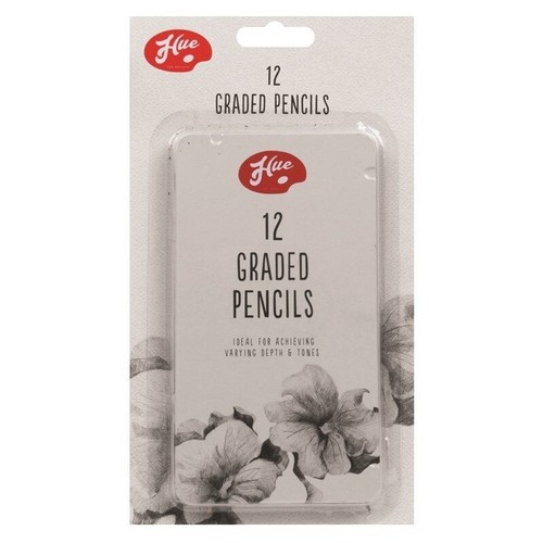 Sketching & Drawing Pencil Set 12 Pack – Charcoal, Watercolour, Graded Pencils - Picture 6 of 6