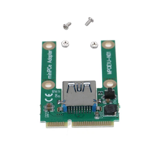 Plastic + Metal Mini PCI-E To USB 2.0 Converter Adapter Card Expansion Card j