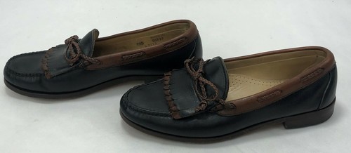 Allen Edmonds Men's Black Brown Leather Braided Loafer Dress Shoe Size 9.5 D - Picture 7 of 12