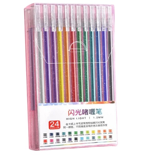 1Set Glitter Gel Pens Colored Gel Pens For Coloring Books Drawing Book Pens - Picture 12 of 13