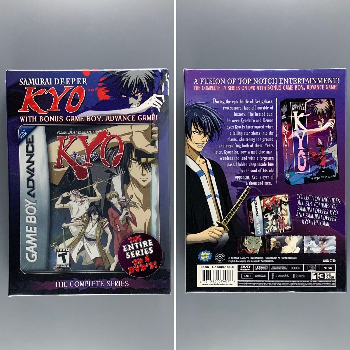 GBA Samurai Deeper Kyo Game Boy Advance Sealed RARE 6 DVD Set NTSC-U/C GBA Samurai Deeper Kyo Game Boy Advance Sealed RARE 6 DVD Set NTSC-U/C