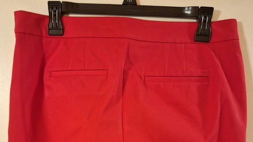 Talbots Women's Chatham Ankle Pants - Side Zip - High Waist / Bright RED /Sz 6 - Picture 5 of 8