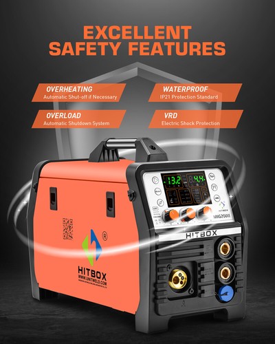 5IN1 200AMP Aluminium MIG Welder Gas Gasless 230V LIFT TIG MMA Welder - Picture 9 of 19