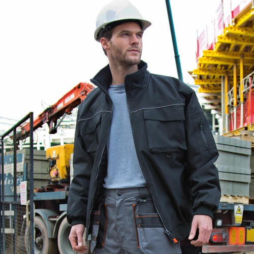 RESULT WORK-GUARD Chaqueta de Piloto de Sable Impermeable A prueba de Viento Cremallera R300X - Imagen 4 de 8